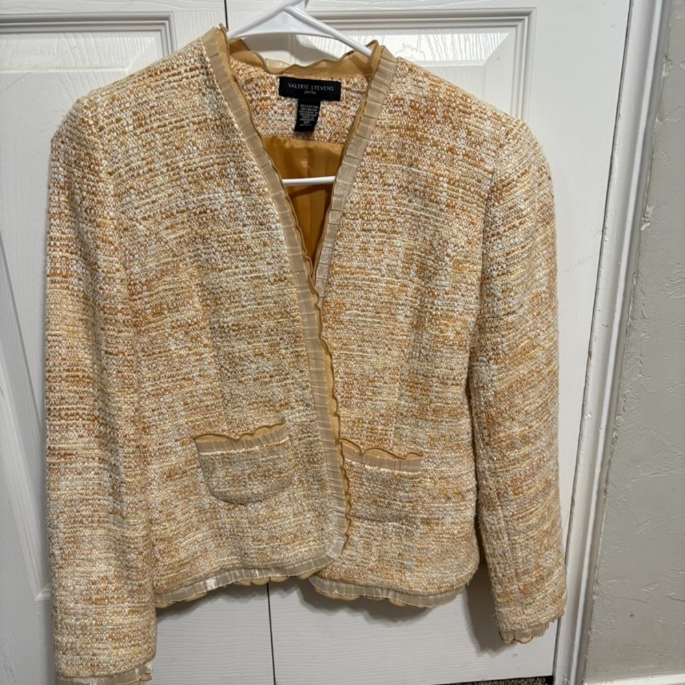 Jones New York Women's Tan Tweed Blazer